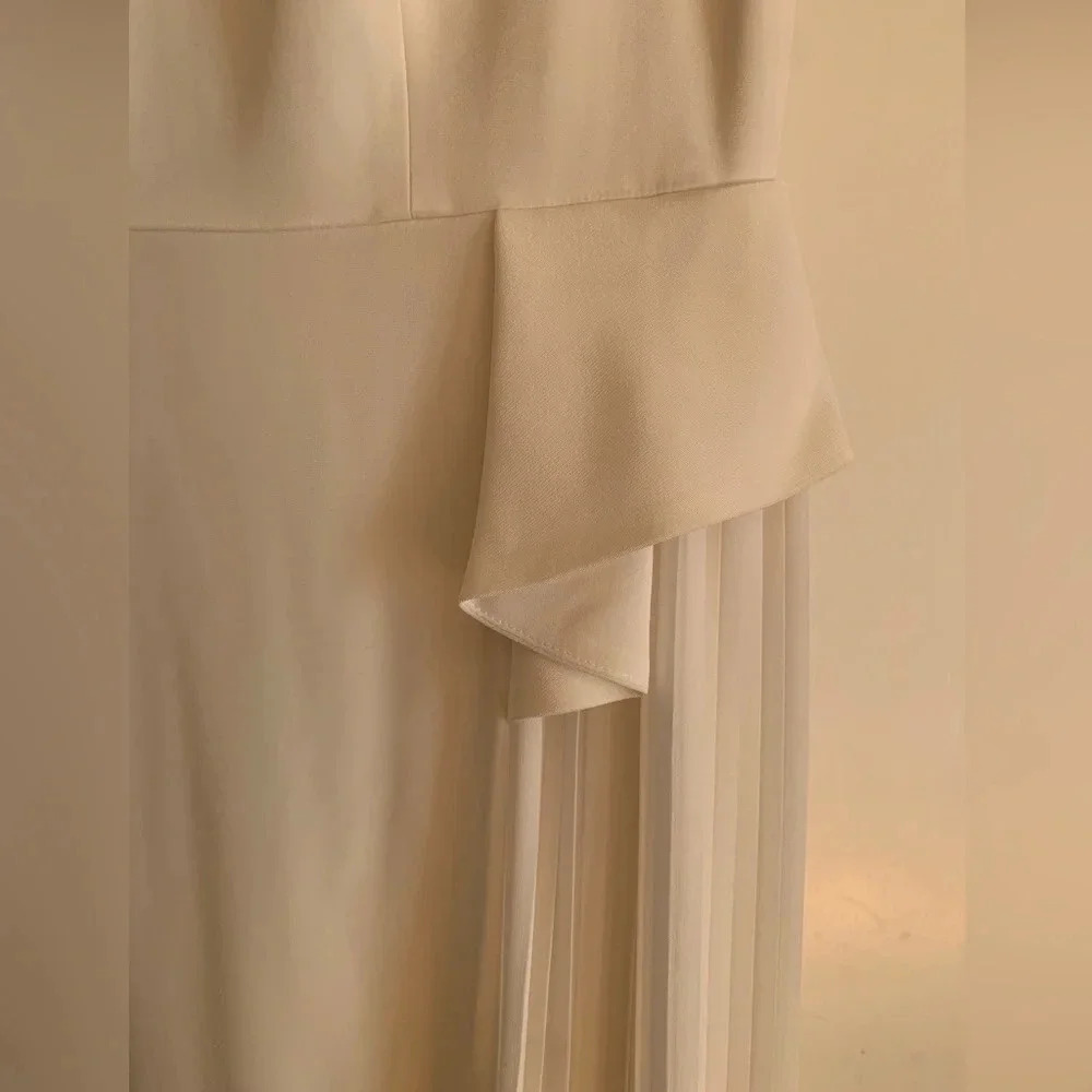 Cynthia Steffe Eden Sleeveless Cream Pleated Maxi‎ Gown Size 4 - NWT - Picture 7 of 16